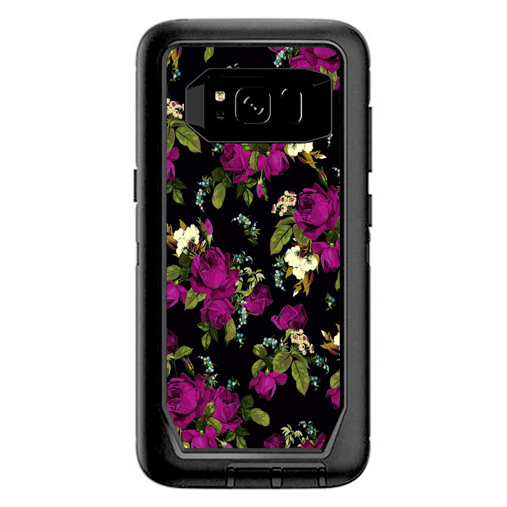  Rose Floral Trendy Otterbox Defender Samsung Galaxy S8 Skin