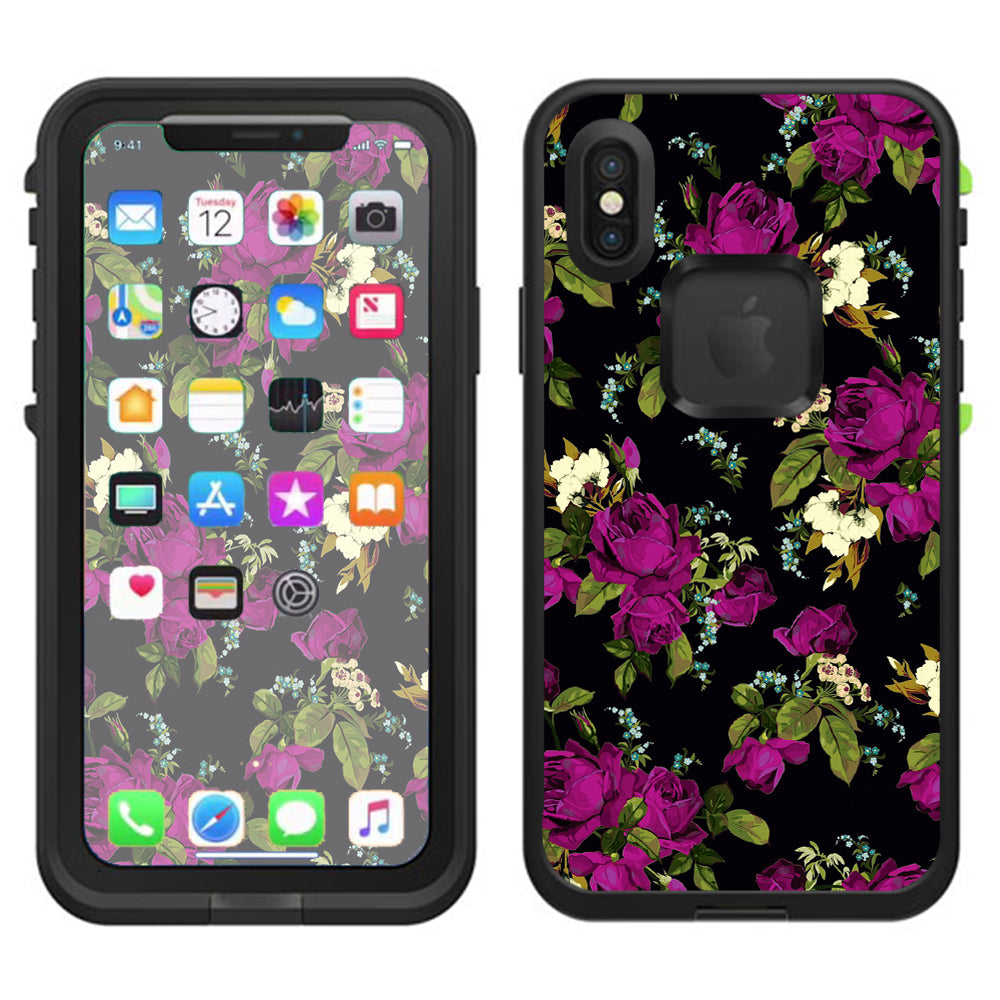  Rose Floral Trendy Lifeproof Fre Case iPhone X Skin
