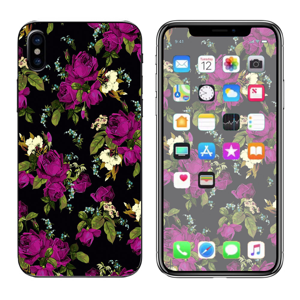  Rose Floral Trendy Apple iPhone X Skin