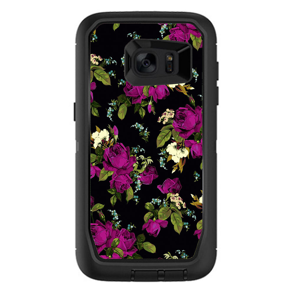  Rose Floral Trendy Otterbox Defender Samsung Galaxy S7 Edge Skin