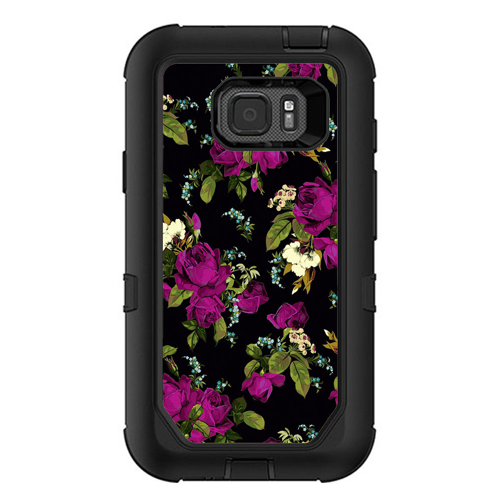  Rose Floral Trendy Otterbox Defender Samsung Galaxy S7 Active Skin