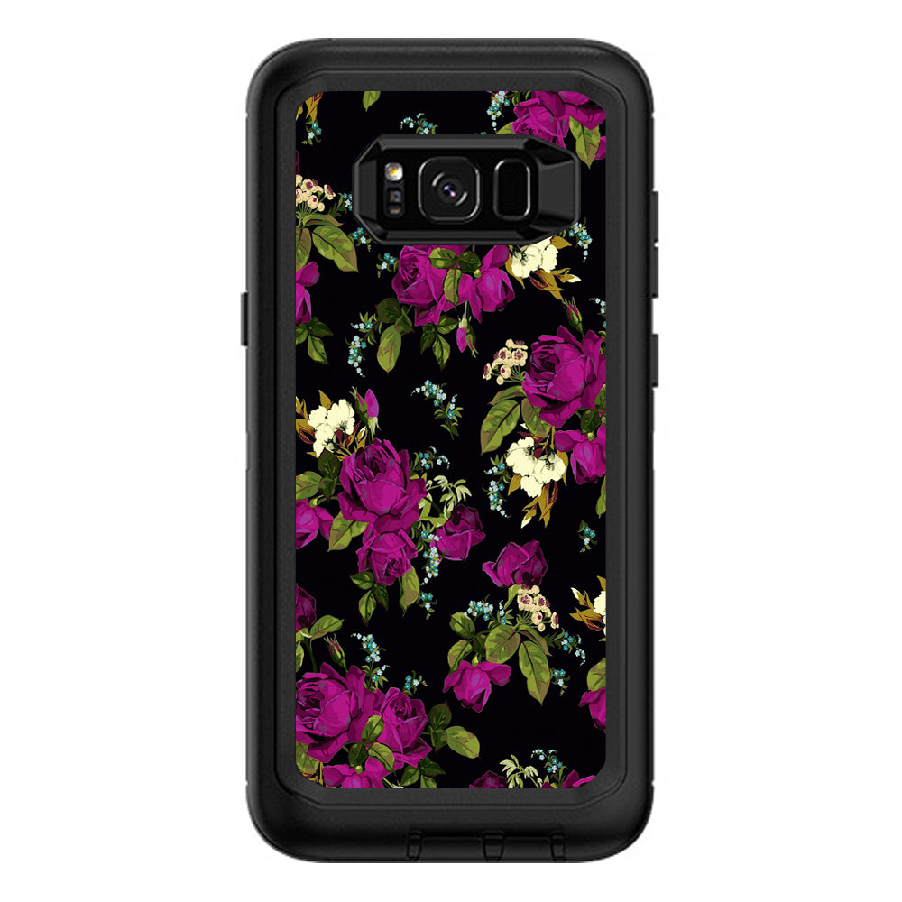  Rose Floral Trendy Otterbox Defender Samsung Galaxy S8 Plus Skin