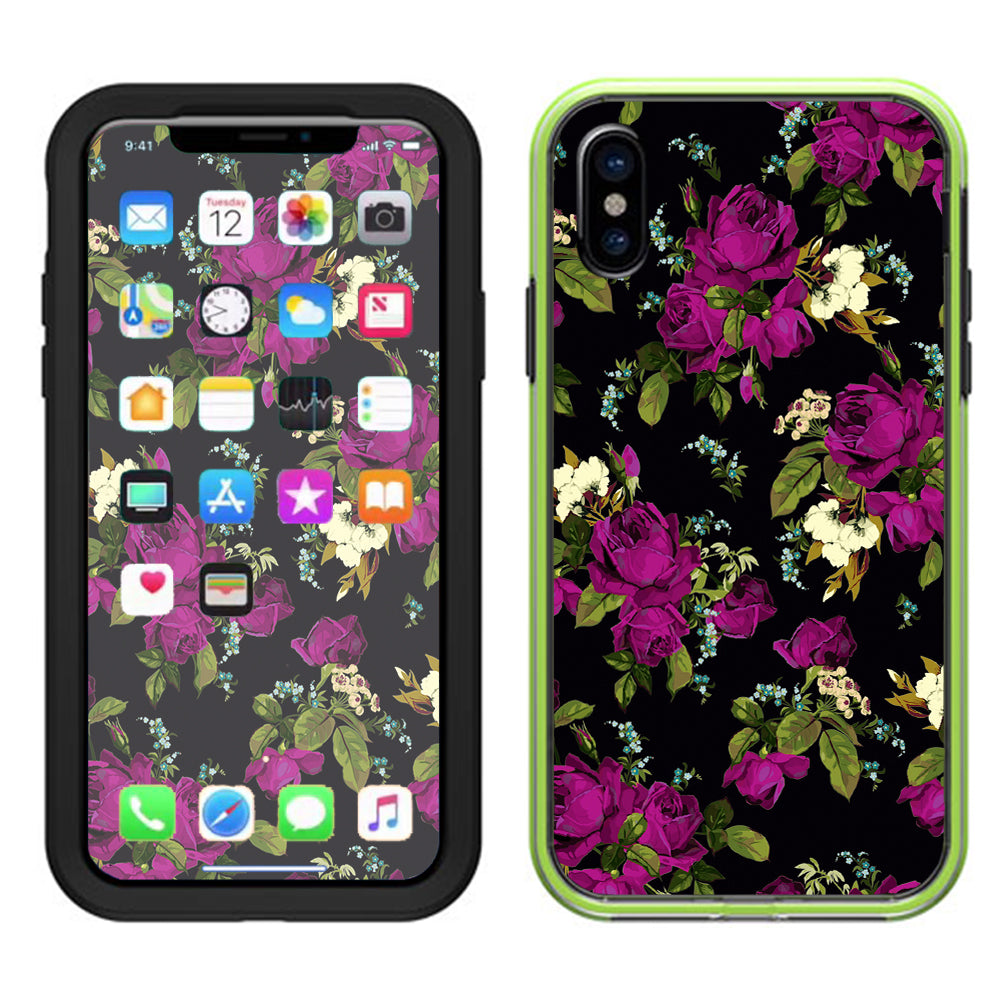  Rose Floral Trendy Lifeproof Slam Case iPhone X Skin