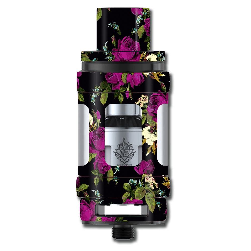  Rose Floral Trendy Smok TFV12 Tank Skin