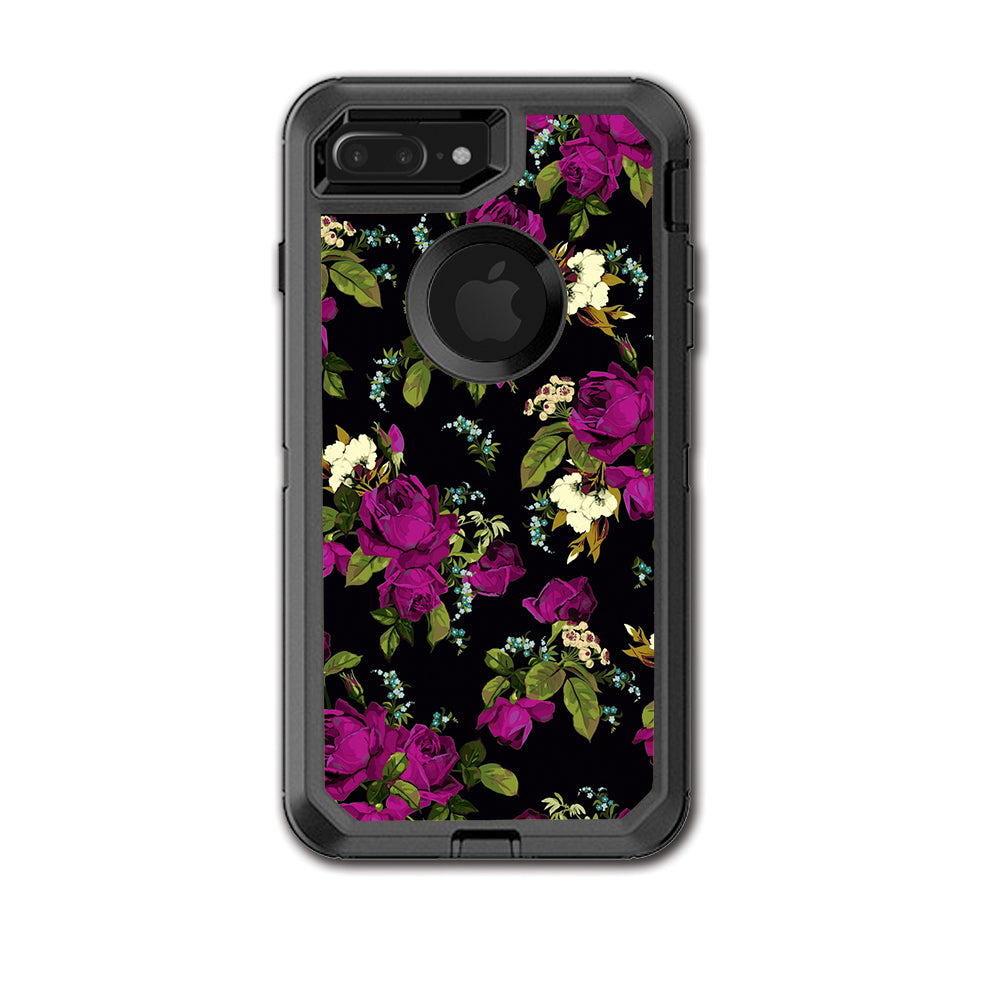  Rose Floral Trendy Otterbox Defender iPhone 7+ Plus or iPhone 8+ Plus Skin