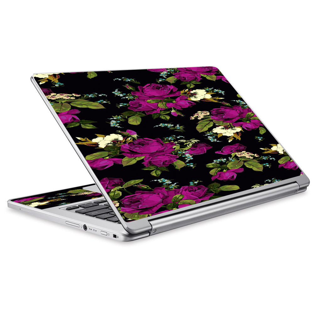  Rose Floral Trendy Acer Chromebook R13 Skin