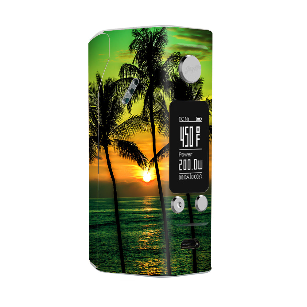  Sunset Palm Trees Ocean Wismec Reuleaux RX200S Skin