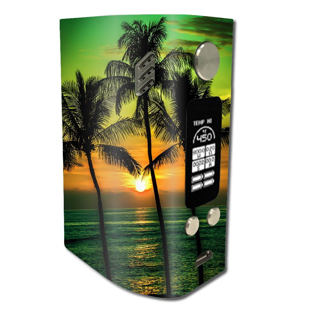  Sunset Palm Trees Ocean Wismec Reuleaux RX300 Skin