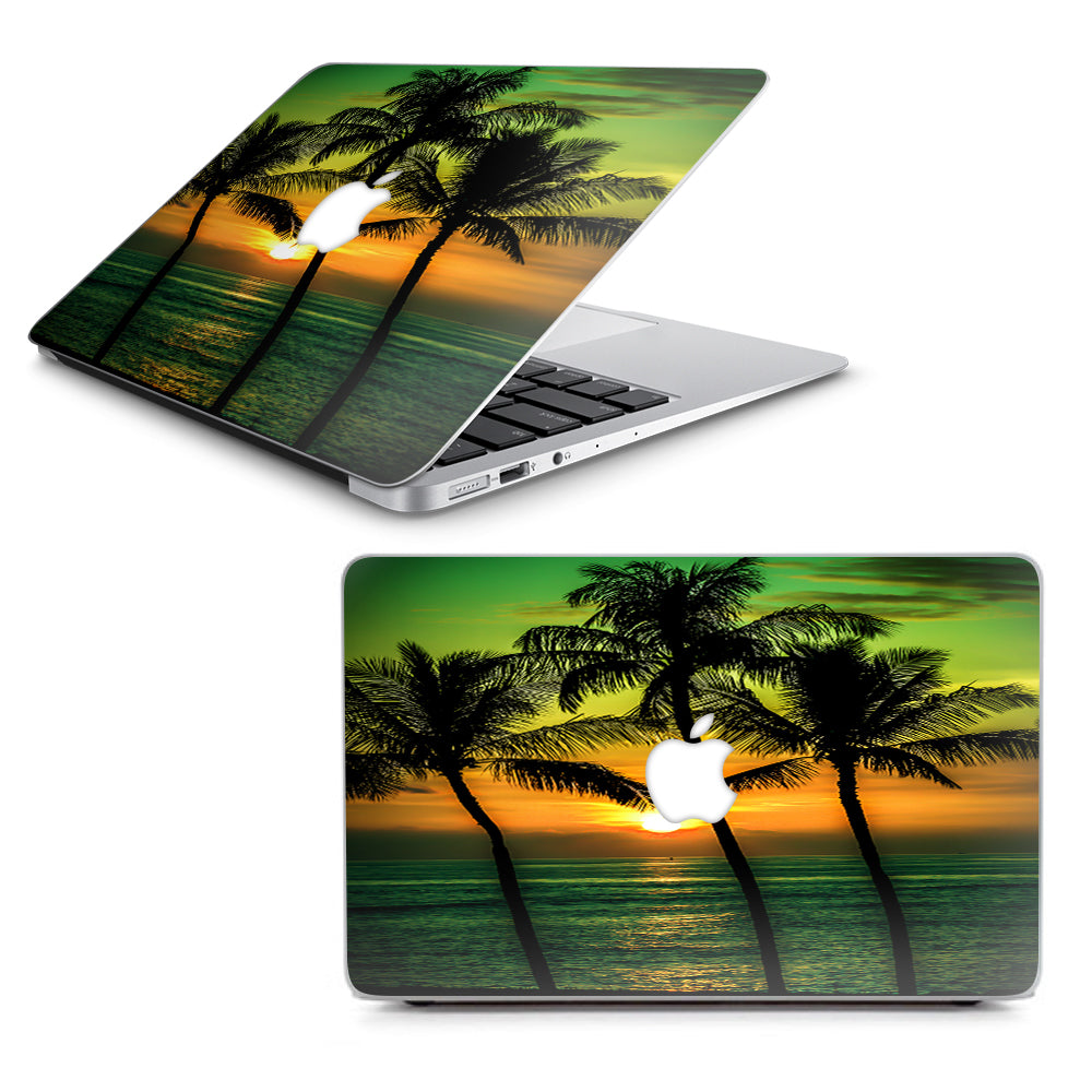  Sunset Palm Trees Ocean Macbook Air 11" A1370 A1465 Skin