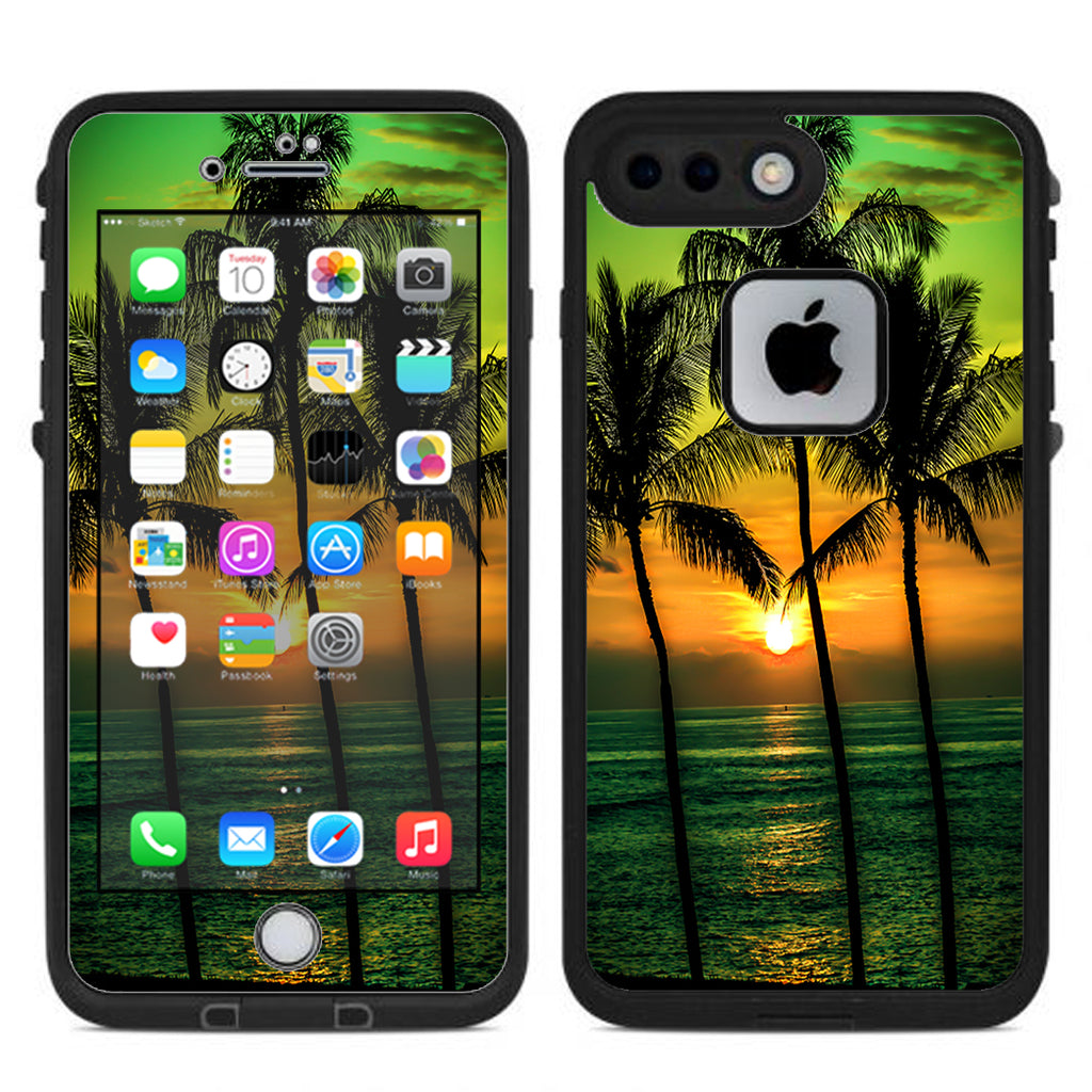  Sunset Palm Trees Ocean Lifeproof Fre iPhone 7 Plus or iPhone 8 Plus Skin