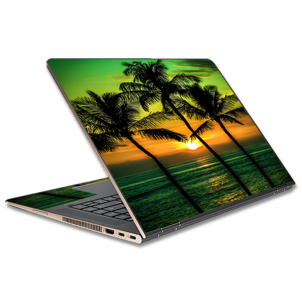  Sunset Palm Trees Ocean HP Spectre x360 15t Skin