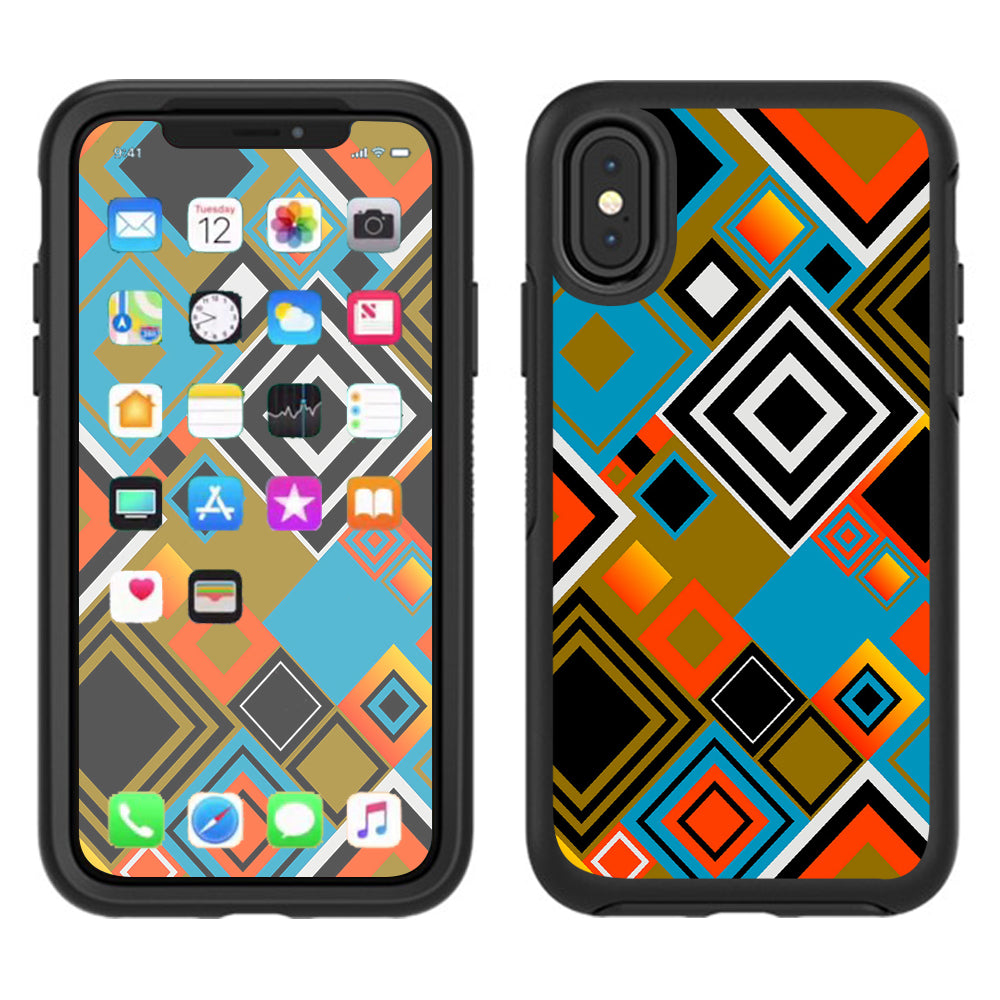  Retro Vintage Style  Otterbox Defender Apple iPhone X Skin