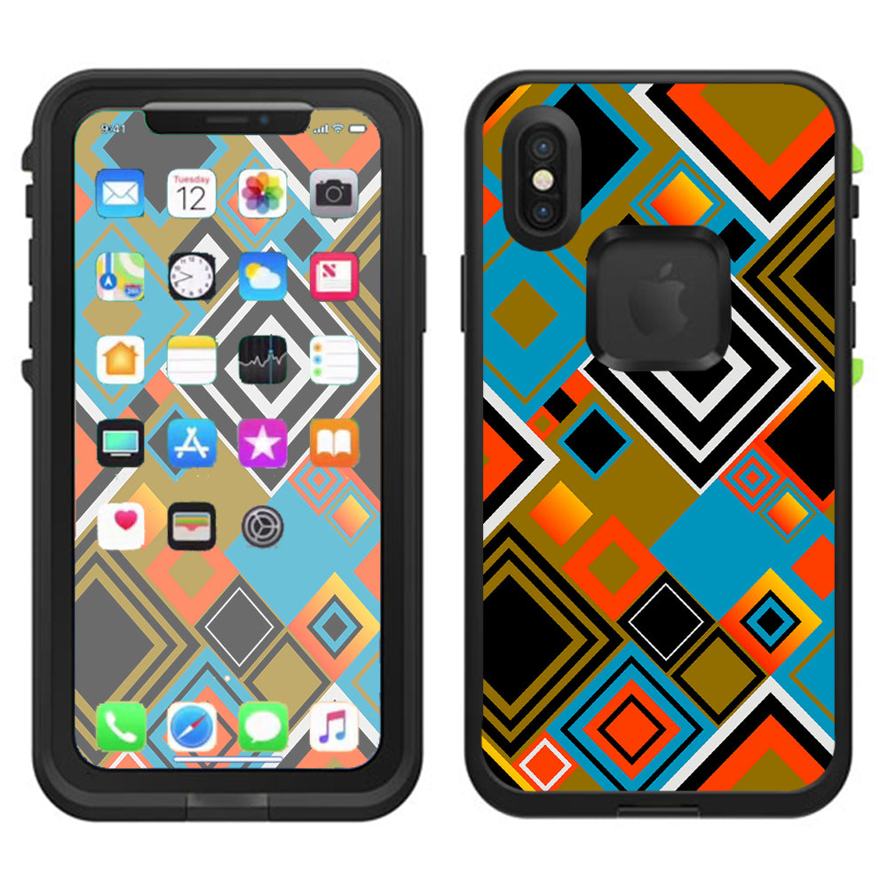  Retro Vintage Style  Lifeproof Fre Case iPhone X Skin