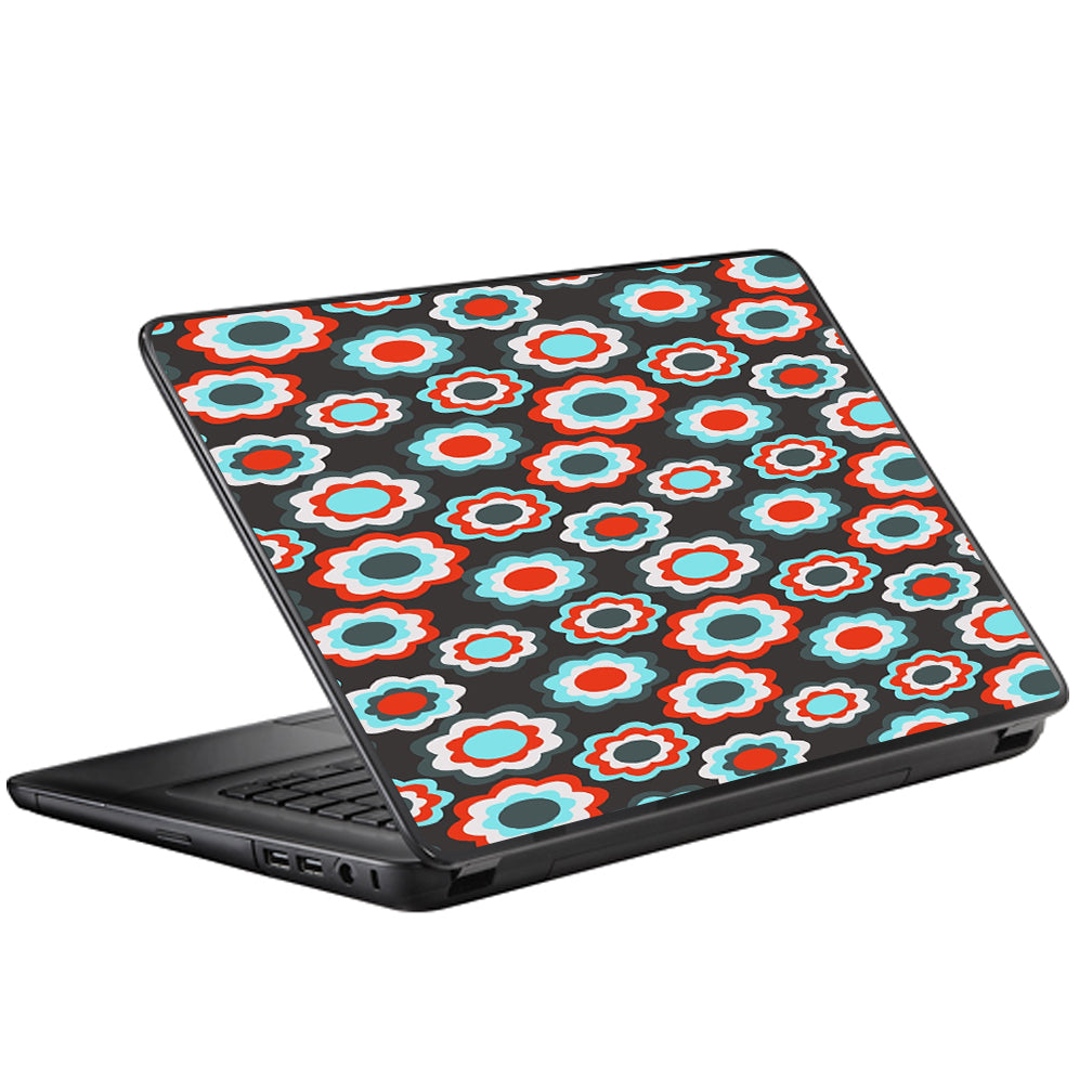  Retro Flowers Universal 13 to 16 inch wide laptop Skin