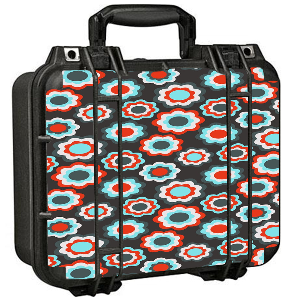  Retro Flowers Pelican Case 1400 Skin