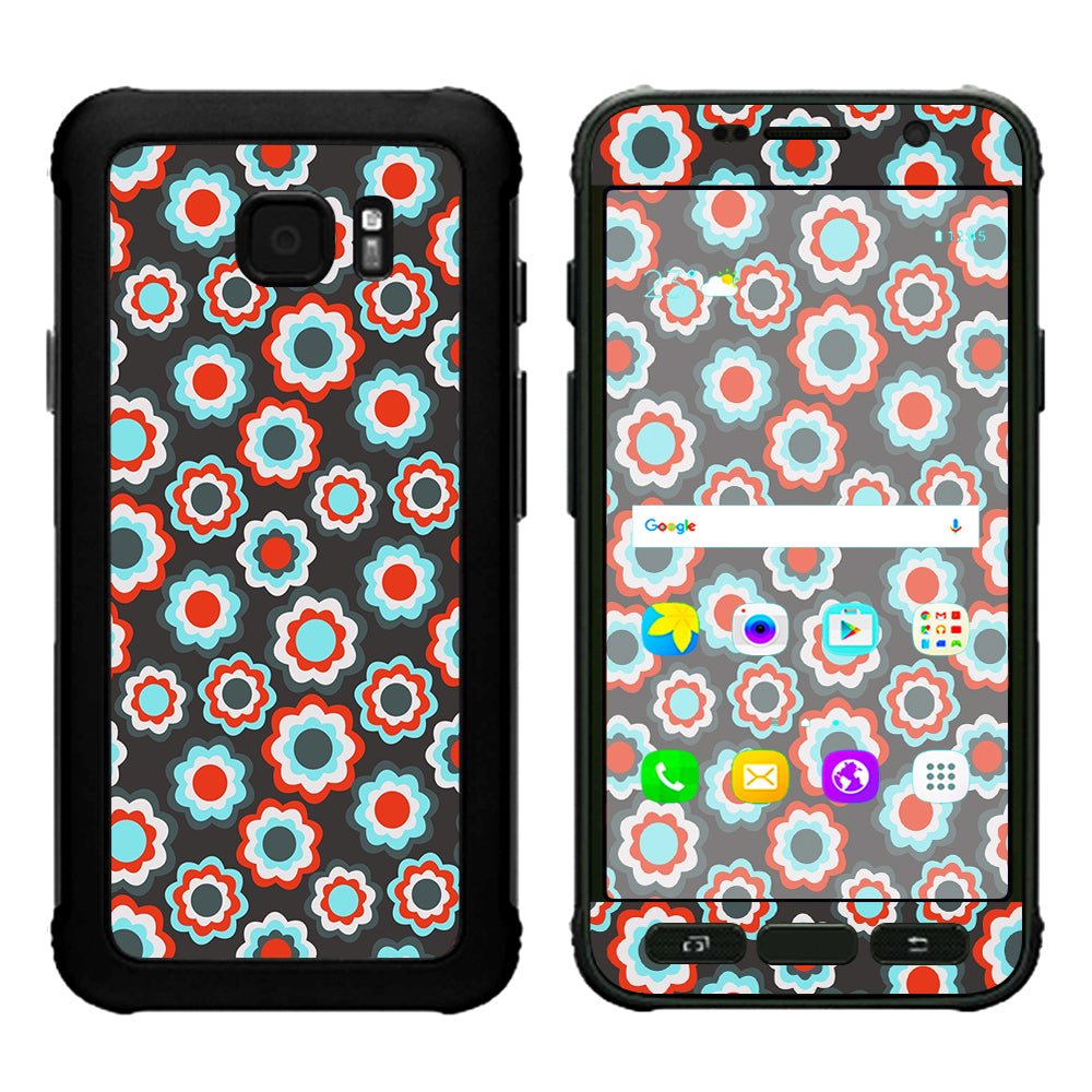  Retro Flowers Samsung Galaxy S7 Active Skin