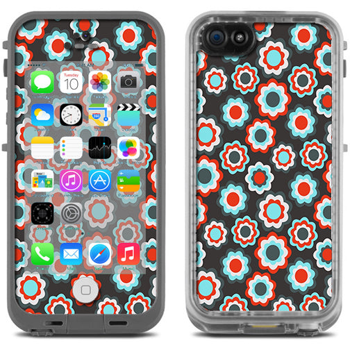  Retro Flowers Lifeproof Fre iPhone 5C Skin