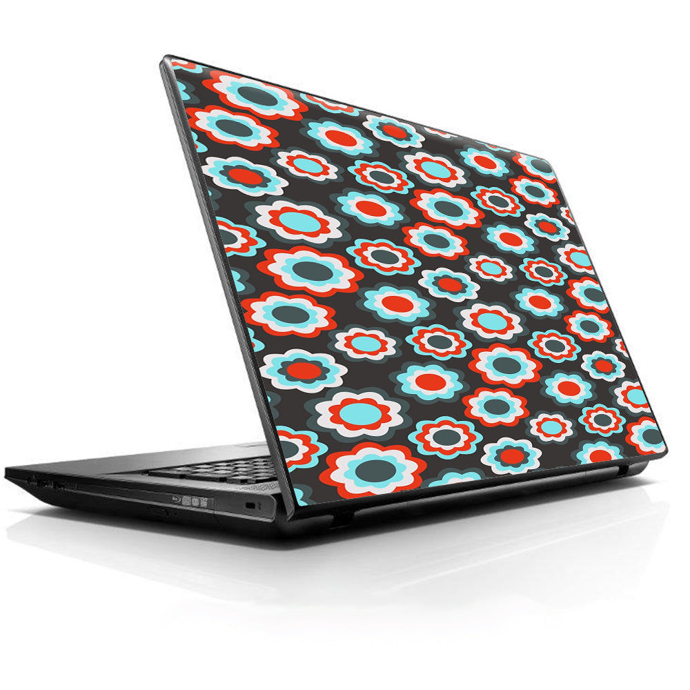  Retro Flowers Universal 13 to 16 inch wide laptop Skin