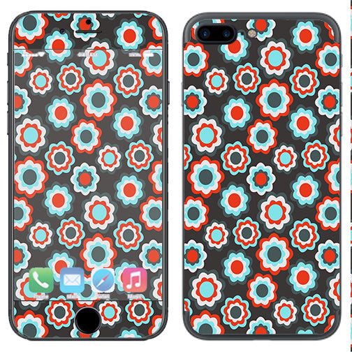  Retro Flowers Apple  iPhone 7+ Plus / iPhone 8+ Plus Skin