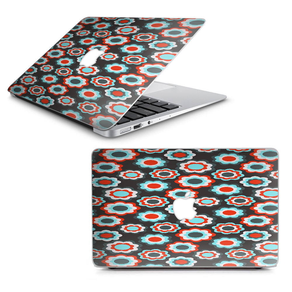  Retro Flowers Macbook Air 11" A1370 A1465 Skin