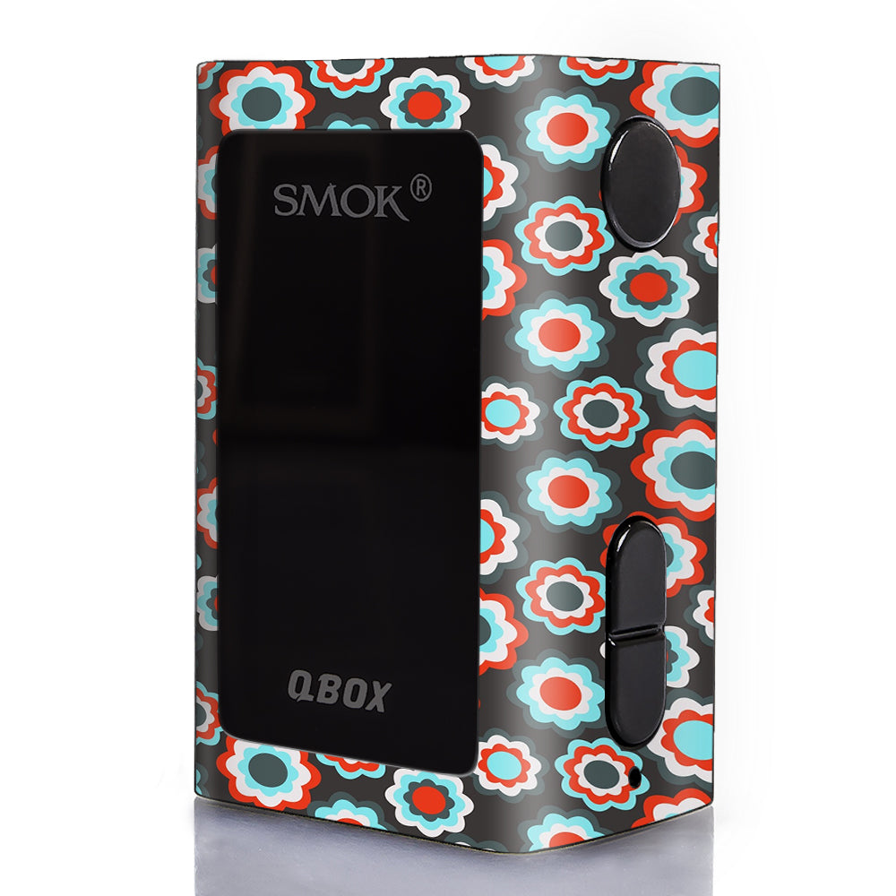  Retro Flowers Smok Q-Box Skin