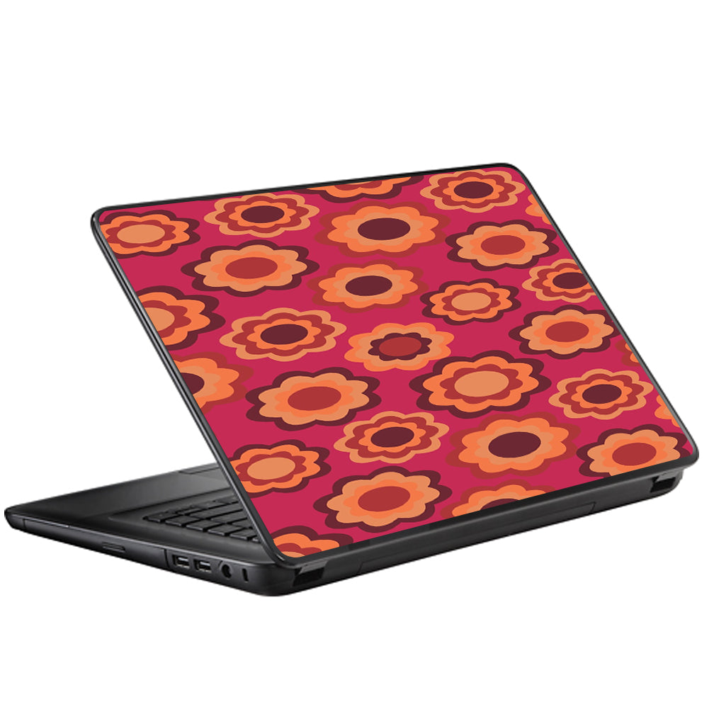  Retro Flowers Pink Universal 13 to 16 inch wide laptop Skin