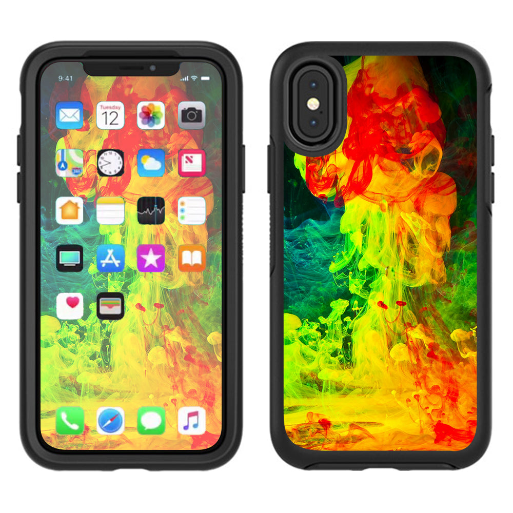  Smoke Cloud Colors Otterbox Defender Apple iPhone X Skin