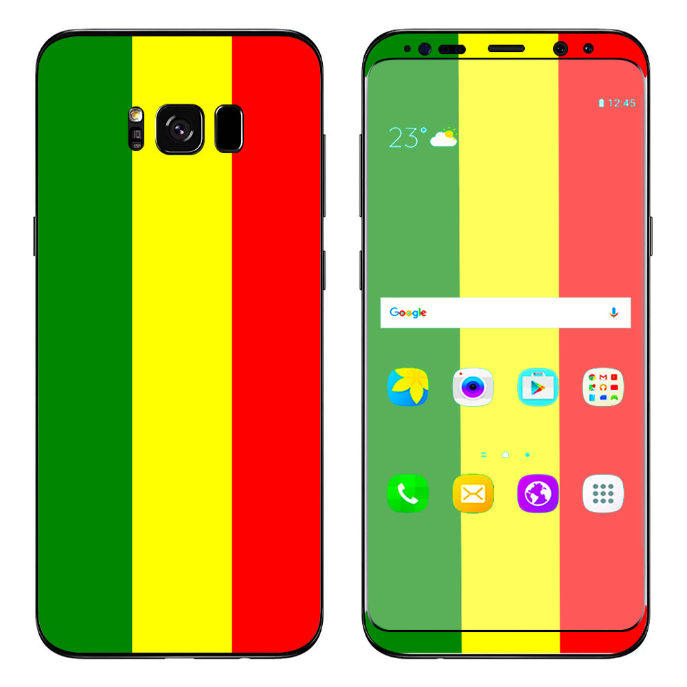  Rasta Reggae Colors Samsung Galaxy S8 Plus Skin