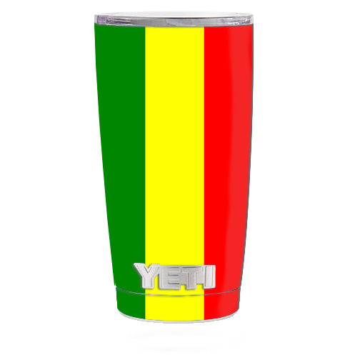  Rasta Reggae Colors Yeti 20oz Rambler Tumbler Skin