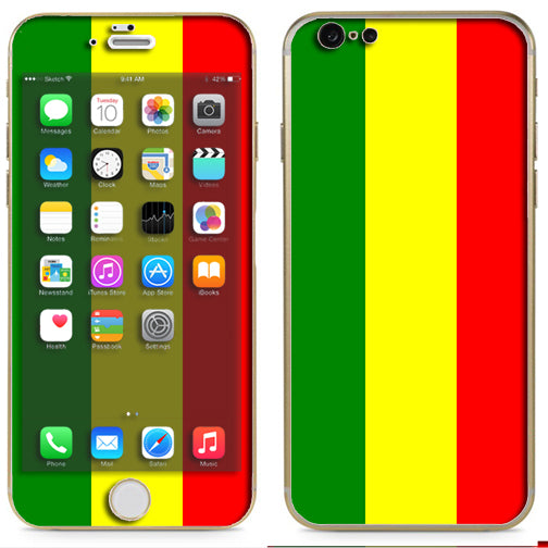  Rasta Reggae Colors Apple iPhone 6 Skin