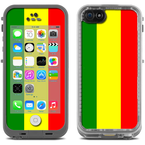  Rasta Reggae Colors Lifeproof Fre iPhone 5C Skin