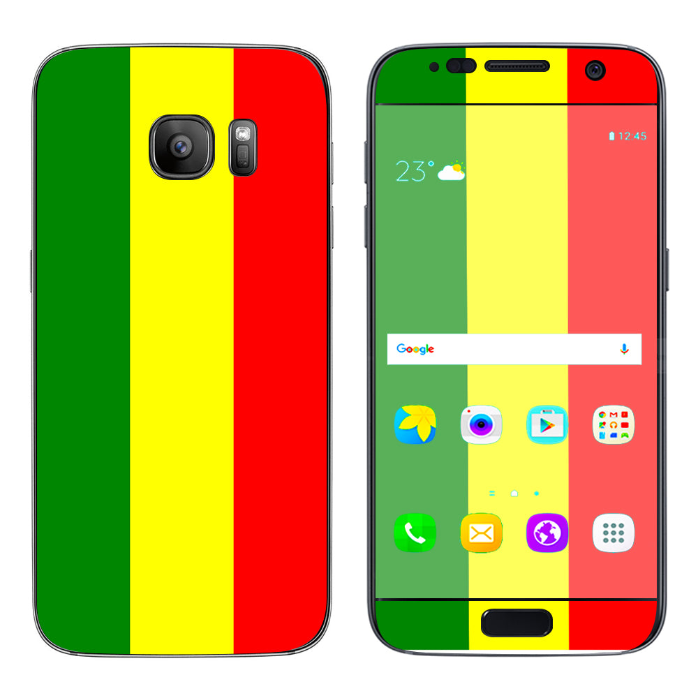  Rasta Reggae Colors Samsung Galaxy S7 Skin