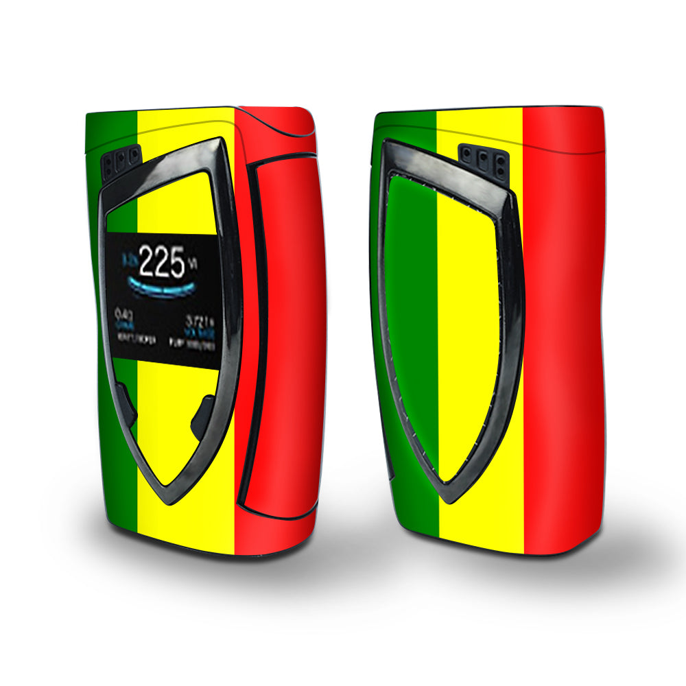 Skin Decal Vinyl Wrap for Smok Devilkin Kit 225w Vape (includes TFV12 Prince Tank Skins) skins cover/ Rasta Reggae Colors