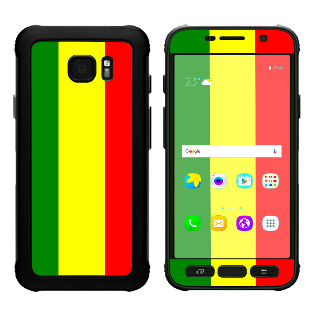  Rasta Reggae Colors Samsung Galaxy S7 Active Skin