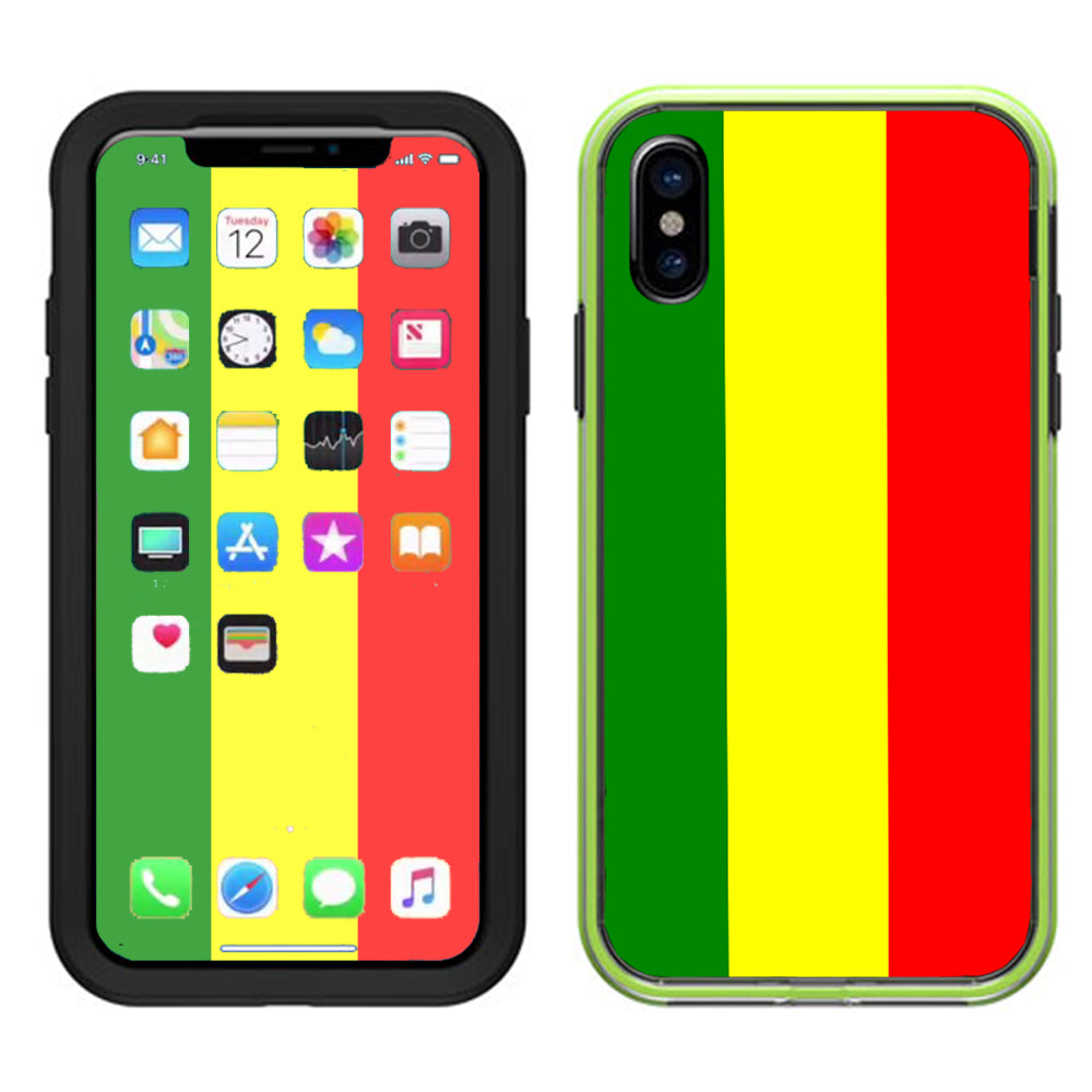  Rasta Reggae Colors Lifeproof Slam Case iPhone X Skin