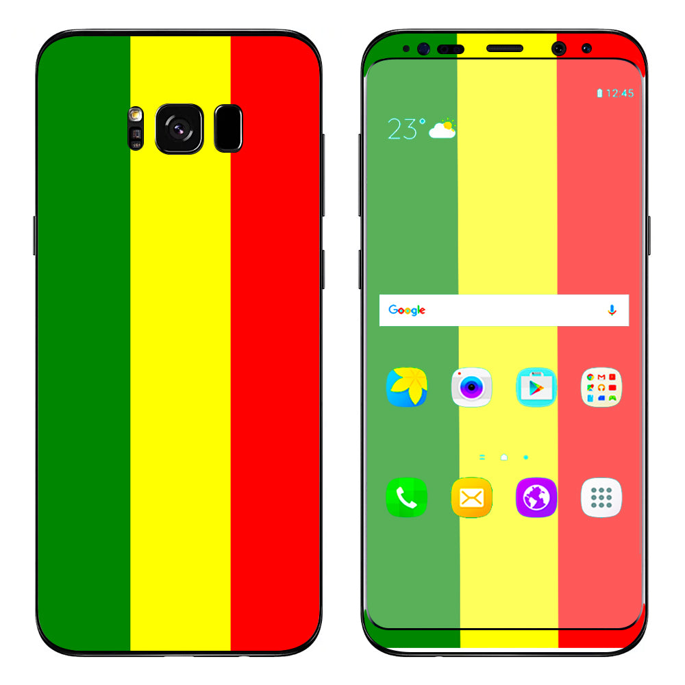  Rasta Reggae Colors Samsung Galaxy S8 Skin