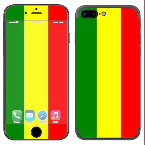  Rasta Reggae Colors Apple  iPhone 7+ Plus / iPhone 8+ Plus Skin