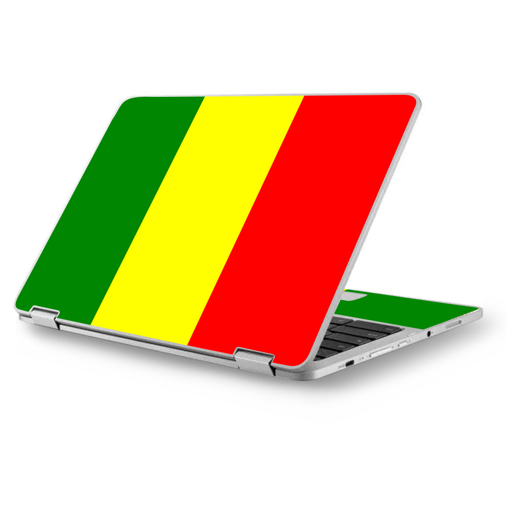  Rasta Reggae Colors Asus Chromebook Flip 12.5" Skin