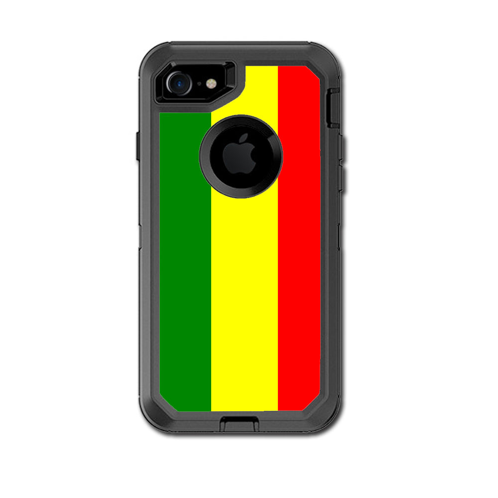  Rasta Reggae Colors Otterbox Defender iPhone 7 or iPhone 8 Skin