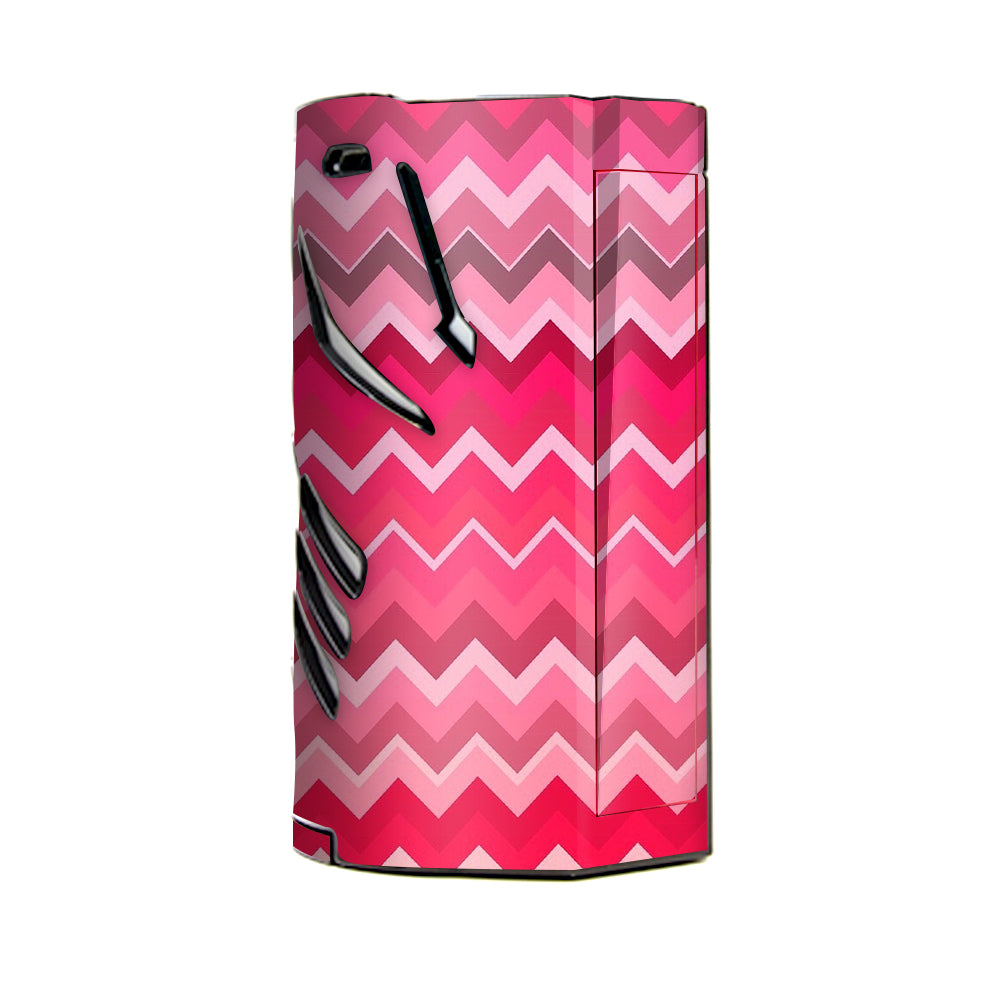  Red Pink Chevron T-Priv 3 Smok Skin