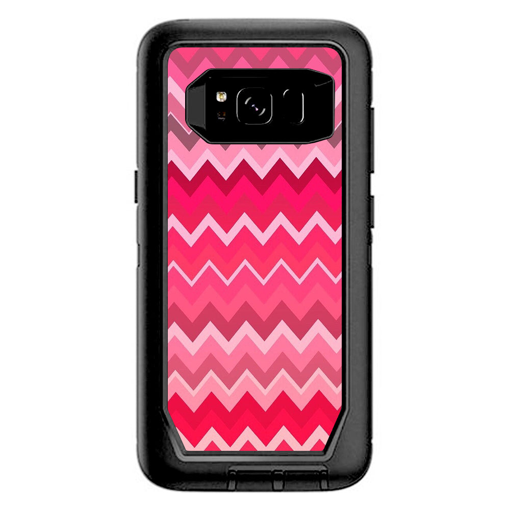  Red Pink Chevron Otterbox Defender Samsung Galaxy S8 Skin