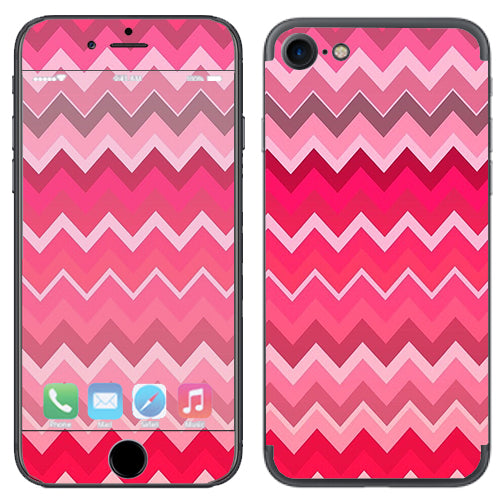  Red Pink Chevron Apple iPhone 7 or iPhone 8 Skin