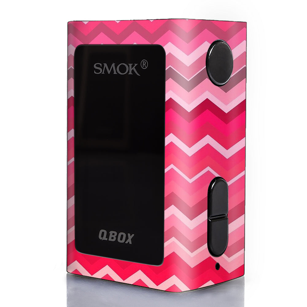  Red Pink Chevron Smok Q-Box Skin