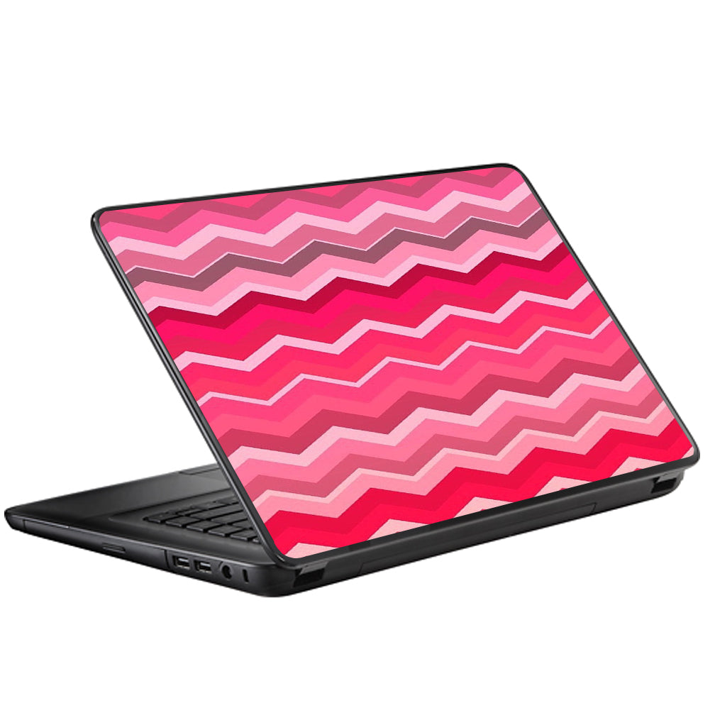  Red Pink Chevron Universal 13 to 16 inch wide laptop Skin