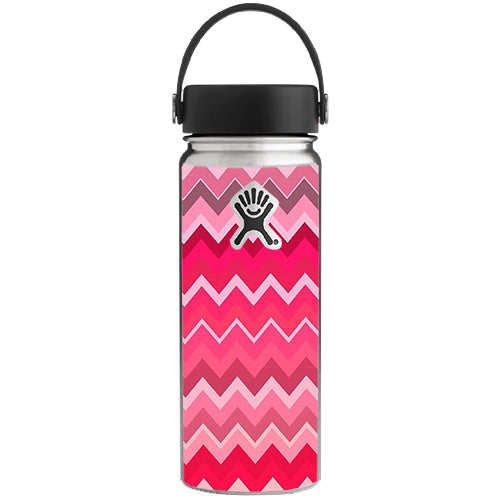  Red Pink Chevron Hydroflask 18oz Wide Mouth Skin