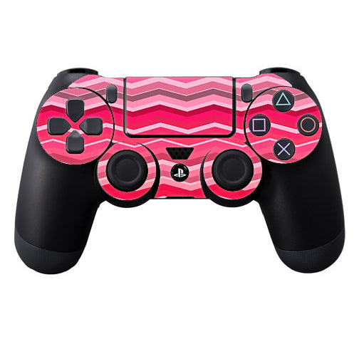 Red Pink Chevron Sony Playstation PS4 Controller Skin