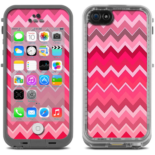  Red Pink Chevron Lifeproof Fre iPhone 5C Skin