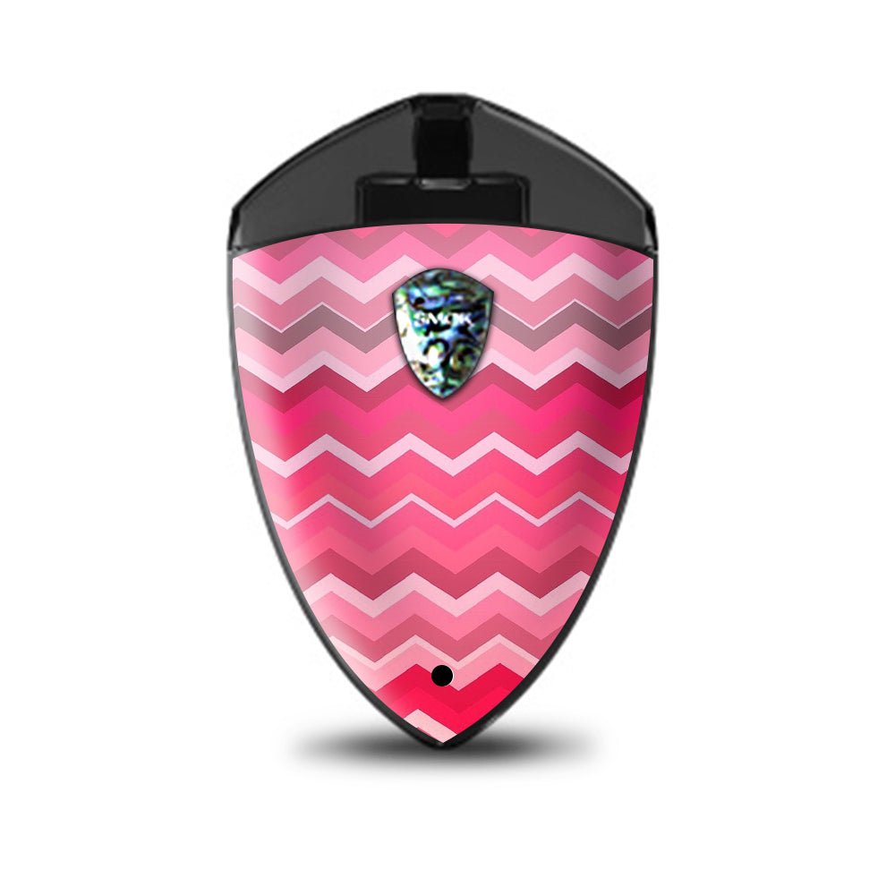  Red Pink Chevron Smok Rolo Badge Skin