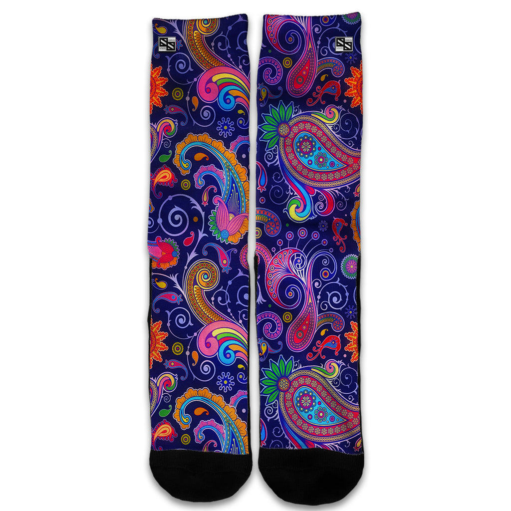  Purple Paisley Universal Socks