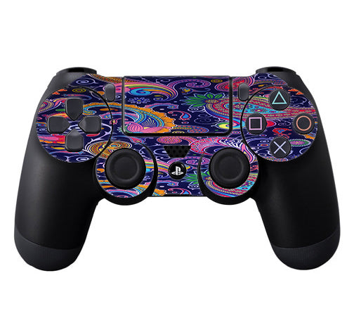  Purple Paisley Sony Playstation PS4 Controller Skin